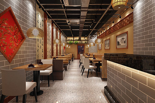 横沥镇传统中式餐厅餐馆装修设计效果图